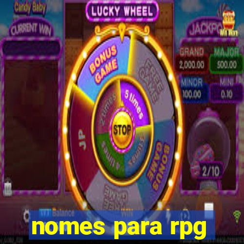 nomes para rpg